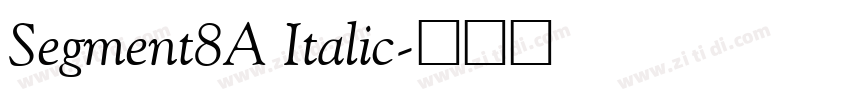 Segment8A Italic字体转换